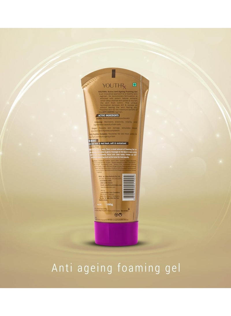 Lotus Lotus Herbals Active Anti Ageing Foaming Gel 100 gm  - Image 2