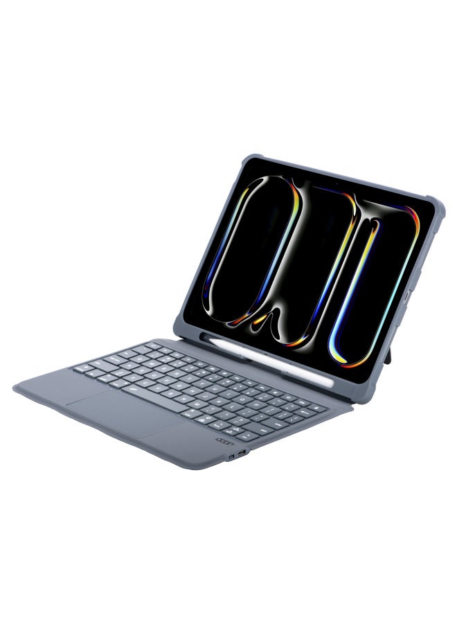 For Apple IPad 10.2/Pro10.5/Air Backlit Split Touch Bluetooth Keyboard Protective Cover Pen-Color:for IPad Pro11 2024  - Image 1