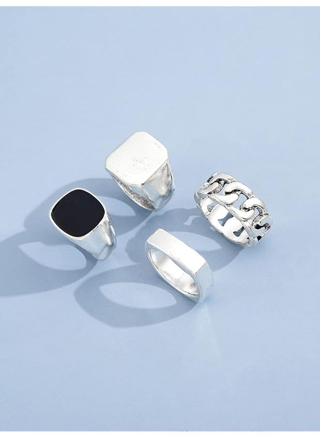 Shining Diva Fashion Latest Stylish Metal Boho Midi Finger Rings For Women And Girls Silver  - Image 5