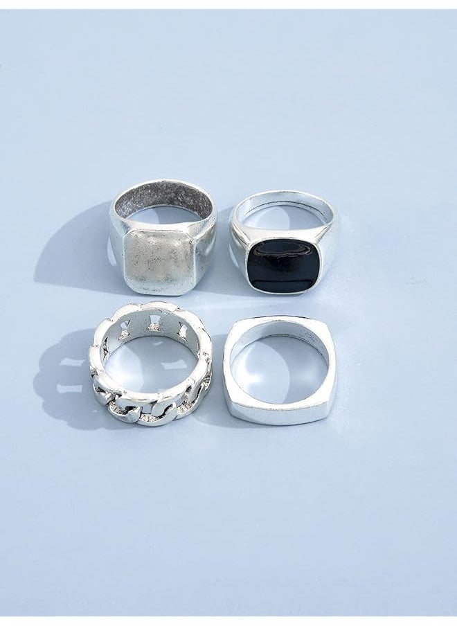 Shining Diva Fashion Latest Stylish Metal Boho Midi Finger Rings For Women And Girls Silver  - Image 3