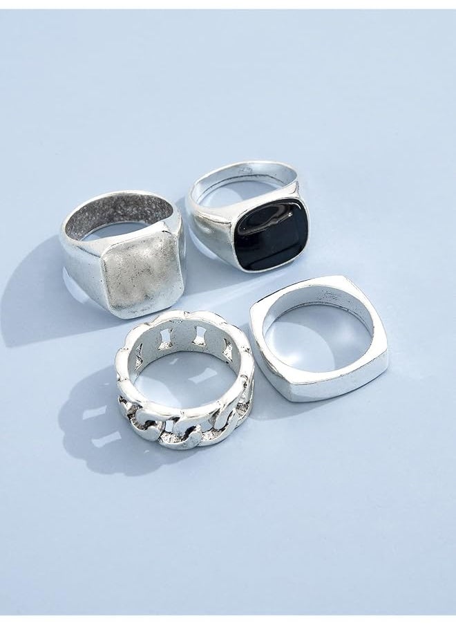 Shining Diva Fashion Latest Stylish Metal Boho Midi Finger Rings For Women And Girls Silver  - Image 4