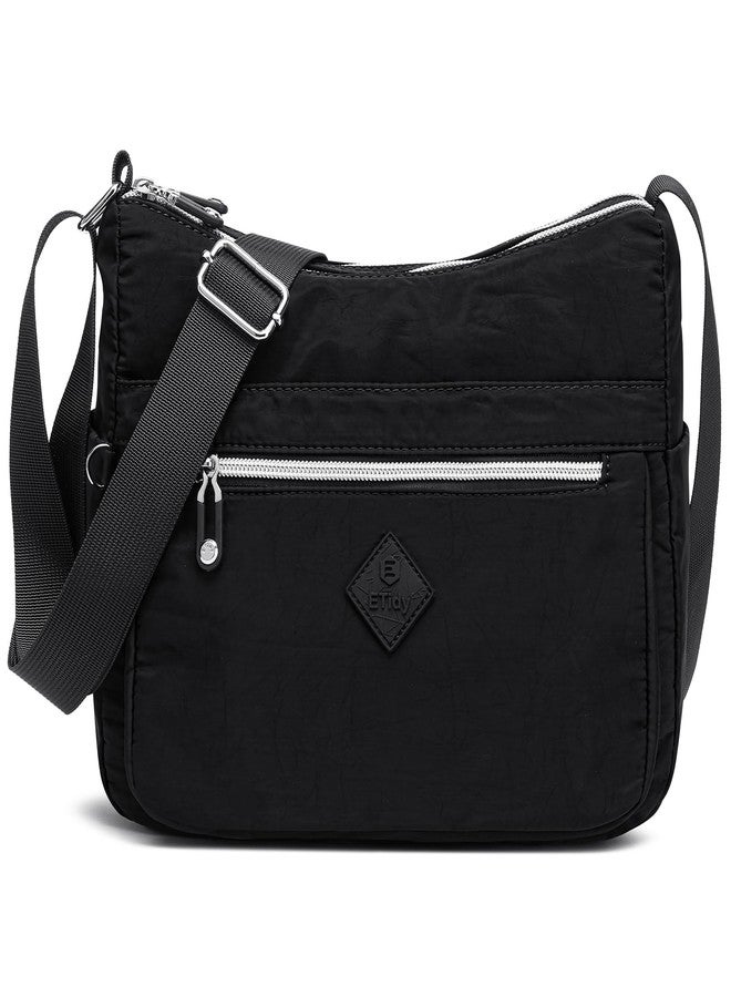 ETidy Large Crossbody Bag For Women Waterproof Lightweight Casual Shoulder Handbag Purse(Black - Image 1