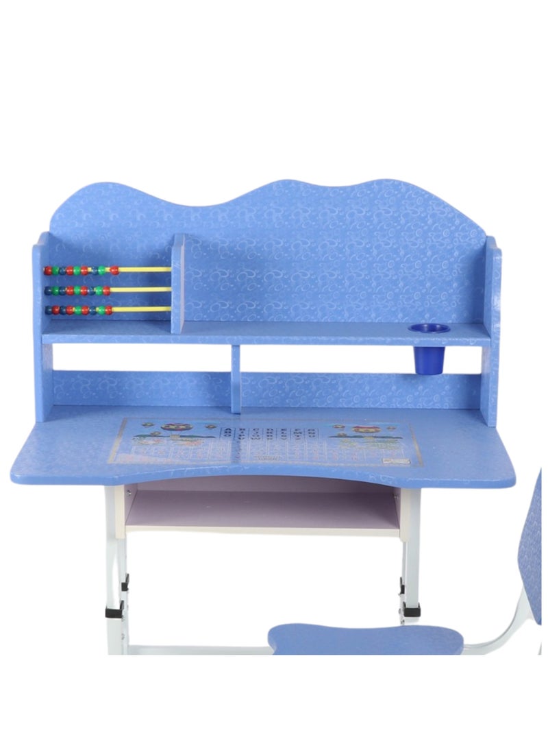 بكسل للأثاث مجموعة مكتب وكرسي دراسة للأطفال بارتفاع قابل للتعديل من بكسل الأثاث, طاولة متعددة الوظائف لطلاب المدرسة مع درج تخزين وحامل للكتب مريح للطلاب البنات والأولاد - Image 2