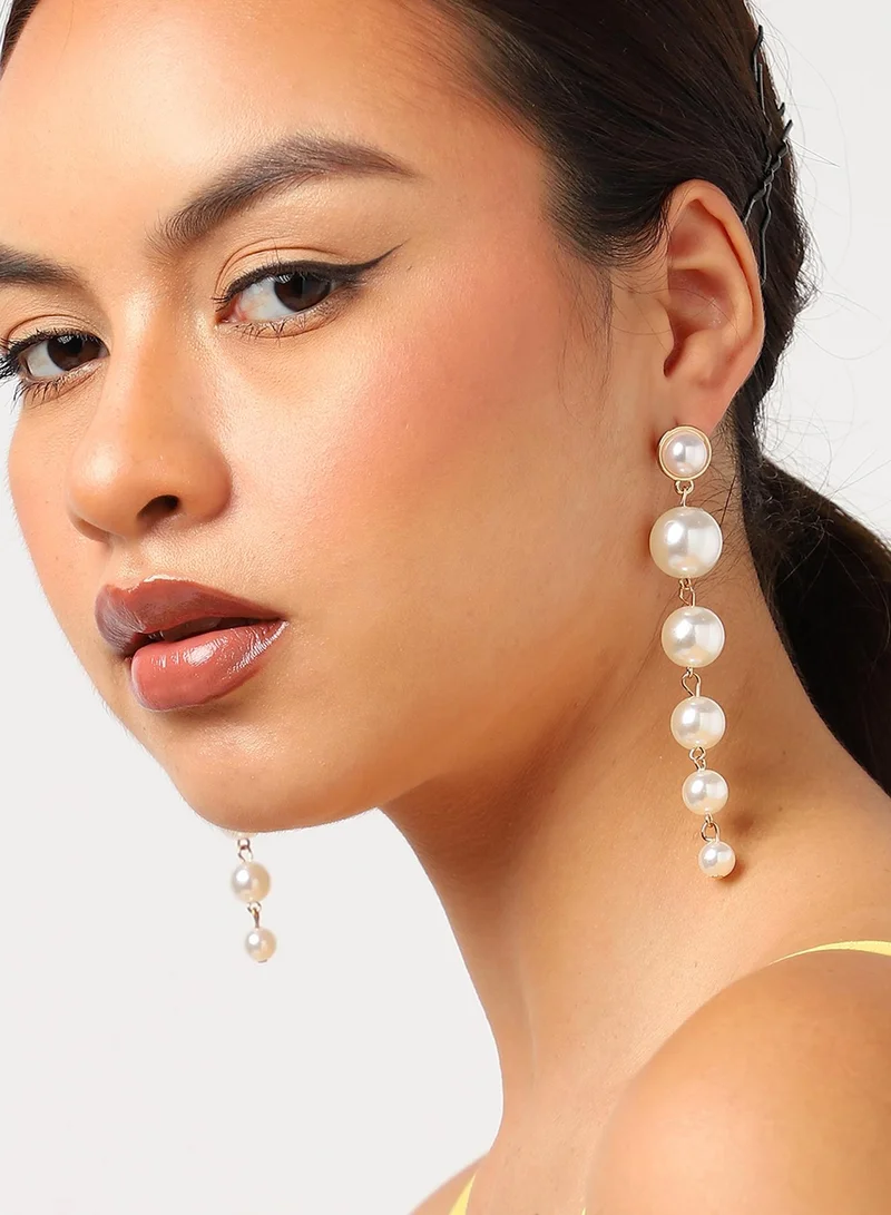 SOHI Pearl Statement Artificial Drop Earring Jewellery