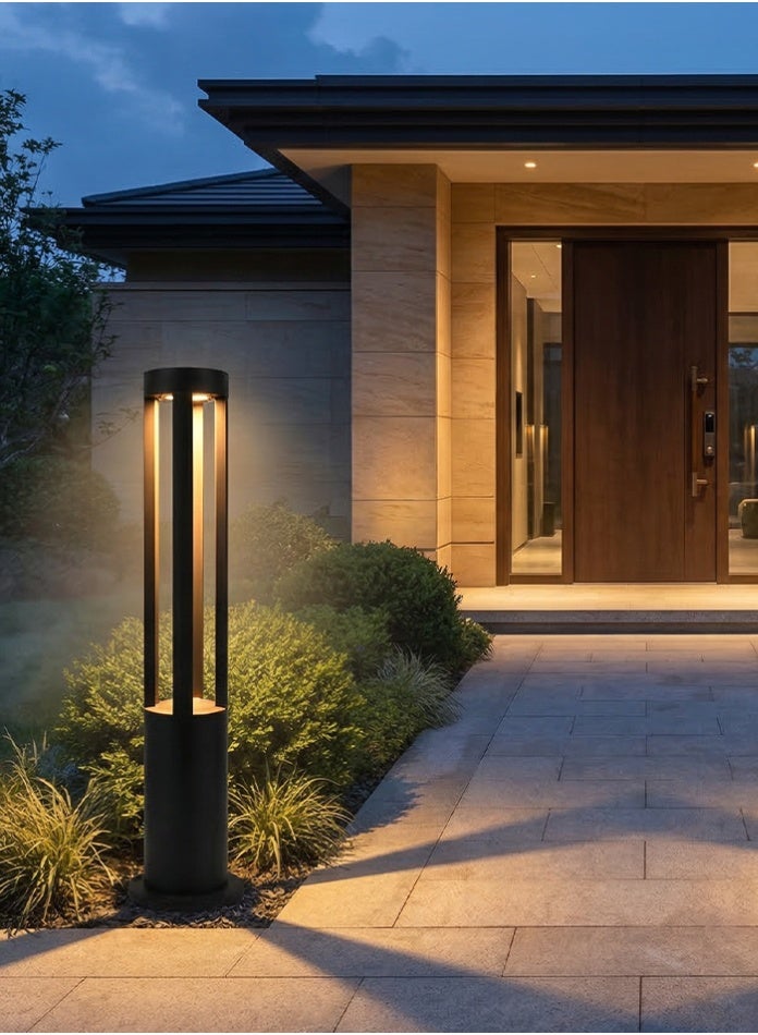 Vmax Modern 80cm Outdoor LED Bollard Light - 12W Architectural Aluminum Garden Pillar (IP65, 240V) - Image 1