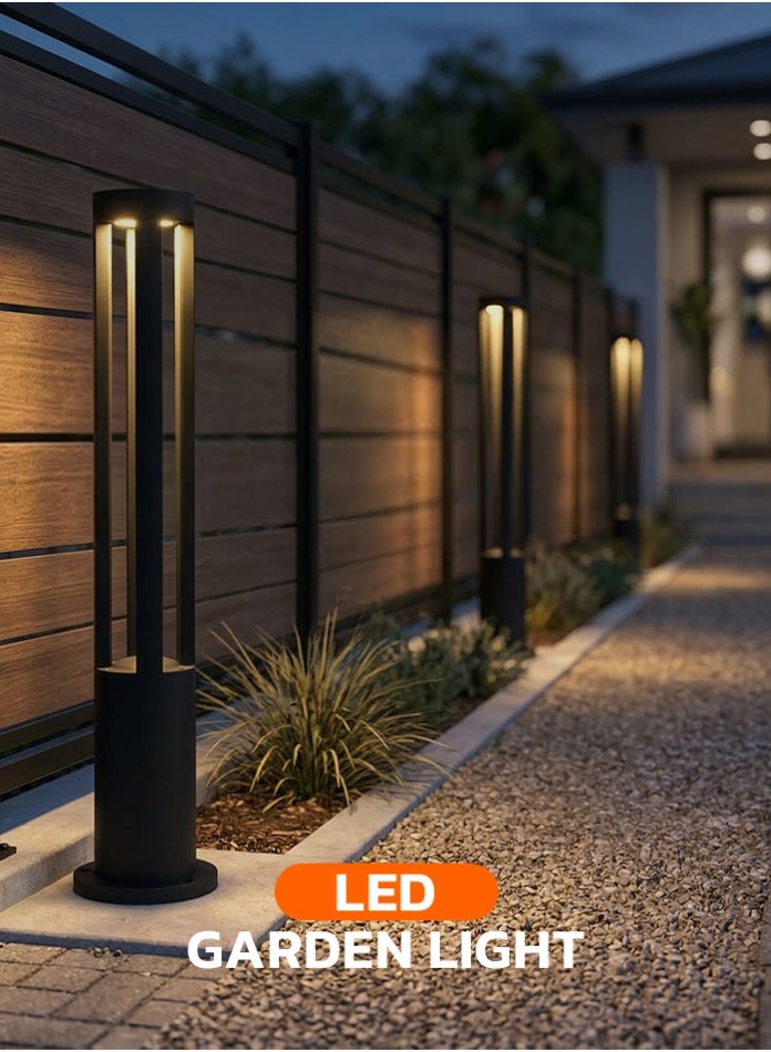 Vmax Modern 80cm Outdoor LED Bollard Light - 12W Architectural Aluminum Garden Pillar (IP65, 240V) - Image 3