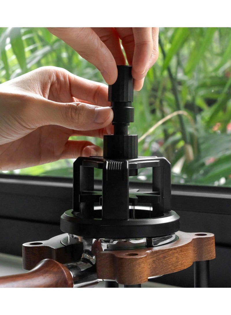 Captaintech 53mm 54mm Espresso Tamper and WDT Distribution Tool with Clump Breaker Needles – Adjustable Height, Magnetic Base, Includes Extra Needles – Compatible with Breville 54mm Portafilter Espresso Machines - Image 2