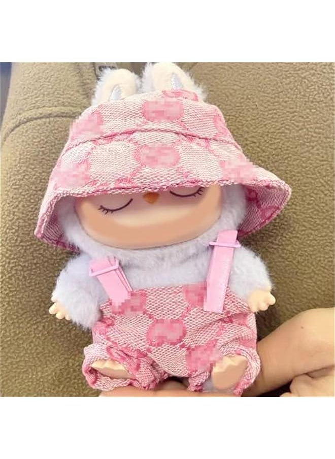 Arabest Labubu Fashion Doll Clothes Set, Soft Cotton Outfit and Accessories for 6.69inch Dolls - Pink Version  - Image 3