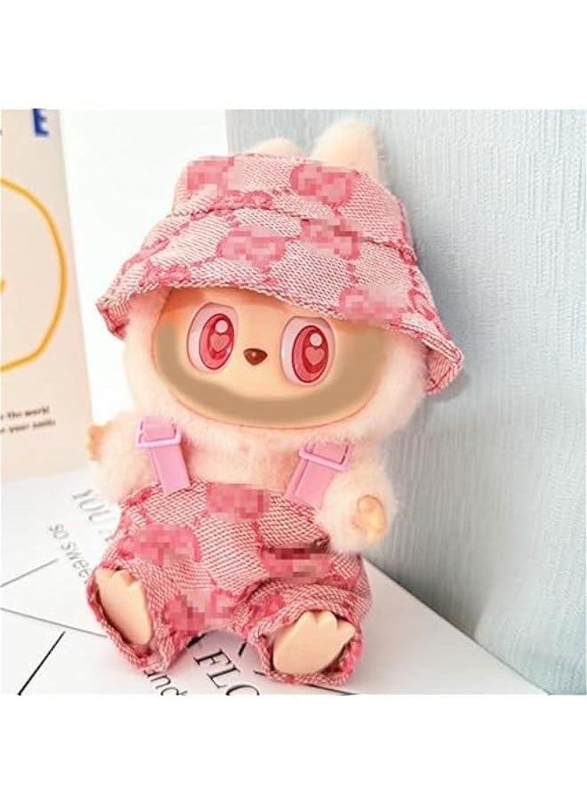 Arabest Labubu Fashion Doll Clothes Set, Soft Cotton Outfit and Accessories for 6.69inch Dolls - Pink Version  - Image 2