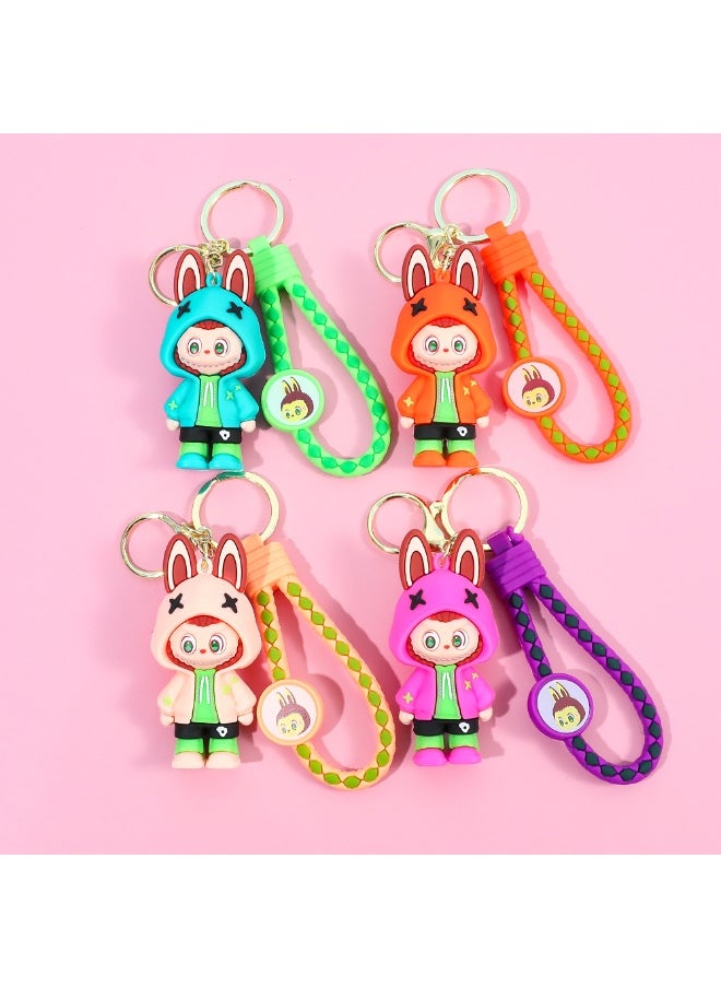Aramu labubu Key chains, cartoon bucktoothed dolls, schoolbags, pendants, car key chains, small gifts  - Image 4