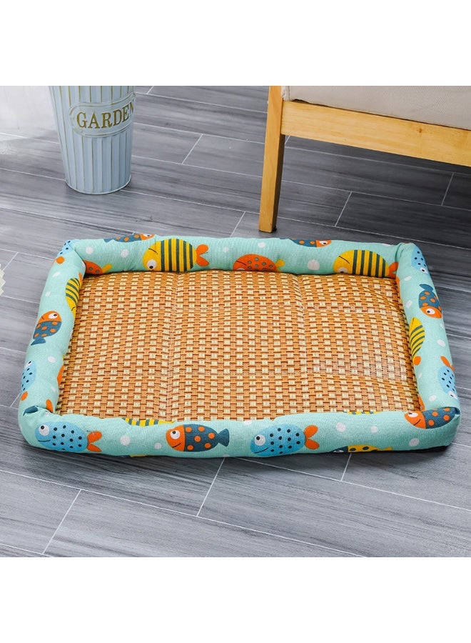 سجاد صيفي مريح ومصمم لتنظيم الحرارة للقطط والكلاب بوزن 8 أرطال، حجم 50*40 سم، تصميم مريح وتهوية ممتازة. - Image 1