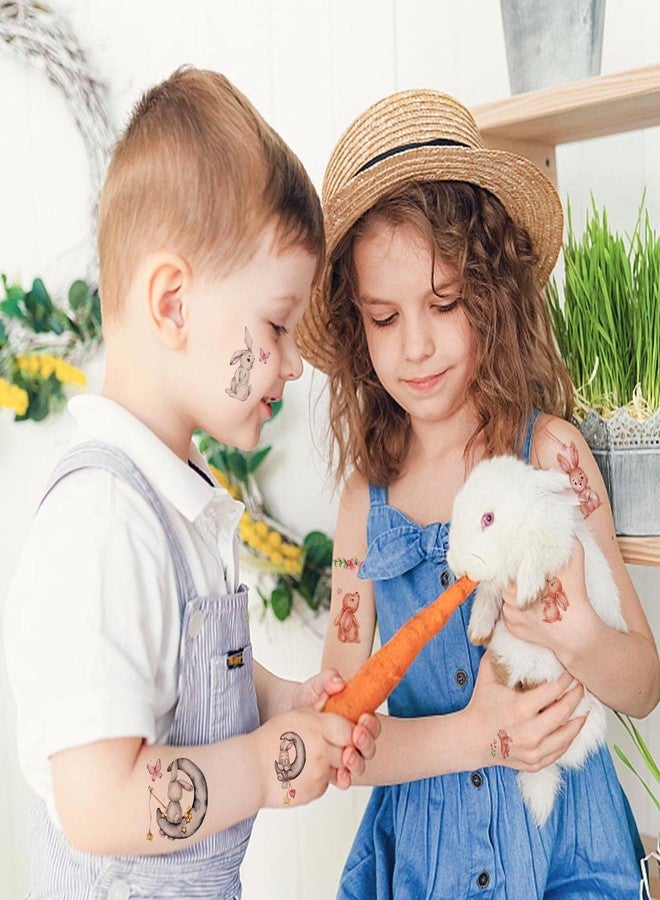 VIWIEU 20 Pack Small Kids Bunny Tattoos Temporary Rabbit Stickers for Girls and Boys Birthday Party Favors, Waterproof Easter Basket Goodie Bag Fillers Decorations Christmas Stocking Stuffers - Image 2