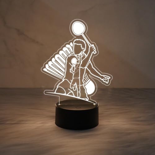 GIFTMEBAZAR Gift Me Bazar Badminton Player Night Lamp with Warm White Light | Kids Room Decor Light | Gift for Player | Acrylic Lamp for Gift | 3D Illusion Led Light for Home & Office Decor - Image 2