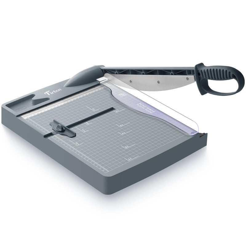 Firbon 12" Guillotine Paper Cutter, Heavy Duty 30-Sheet Capacity Trimmer for Cardstock, Photos, Scrapbooking, Office, Classroom, Studio (Gray) - Image 1