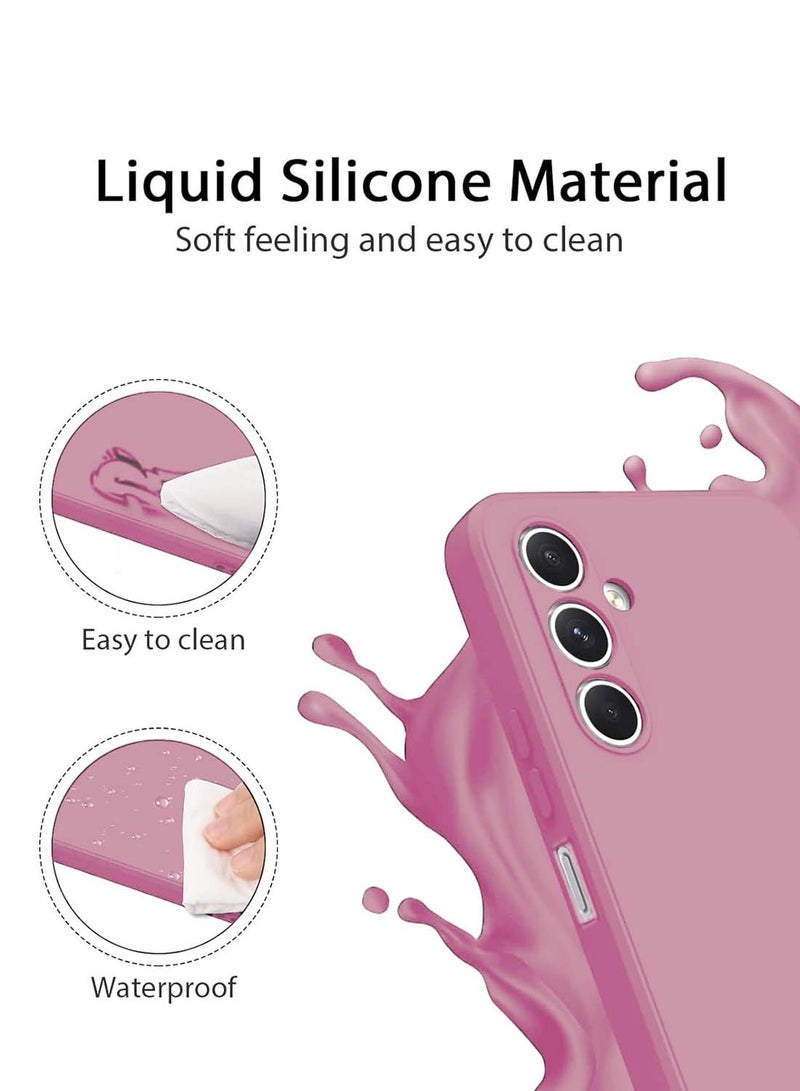 Wtech Samsung Galaxy A17 5G 2025 Premium Soft Liquid Silicone Case Cover (MCRPSN) - Pink - Image 3