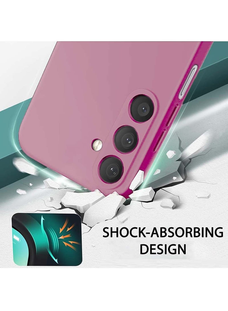 Wtech Samsung Galaxy A17 5G 2025 Premium Soft Liquid Silicone Case Cover (MCRPSN) - Pink - Image 4