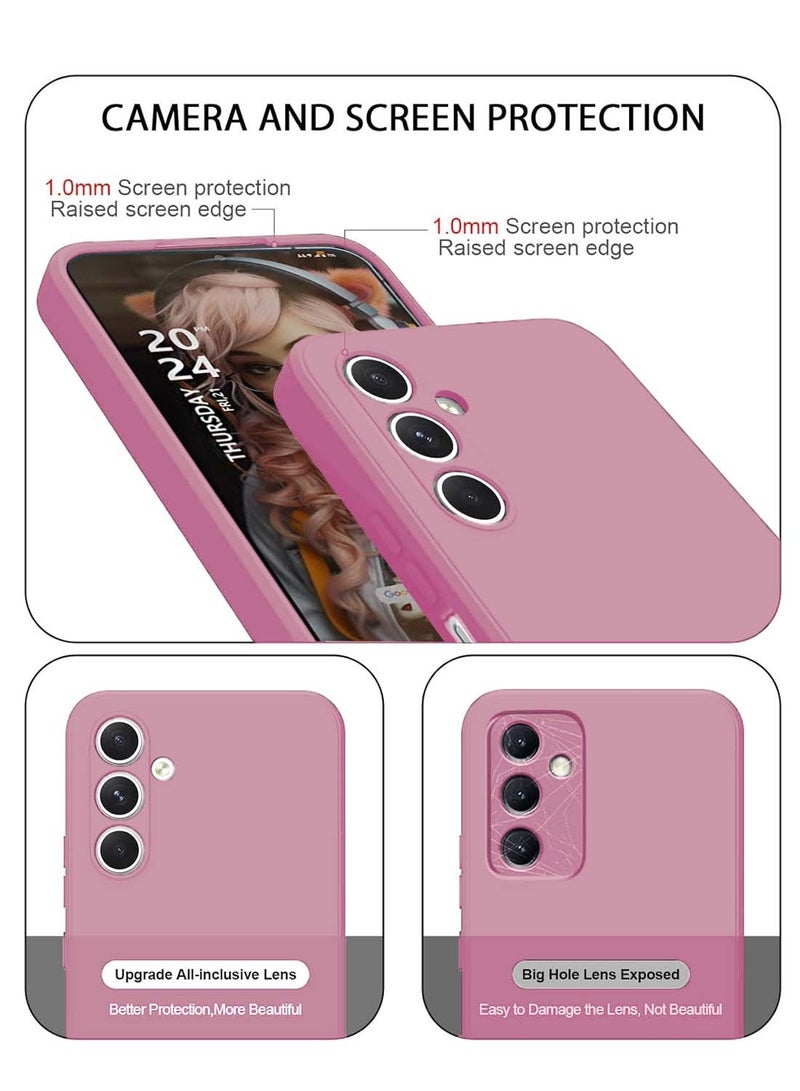 Wtech Samsung Galaxy A17 5G 2025 Premium Soft Liquid Silicone Case Cover (MCRPSN) - Pink - Image 2