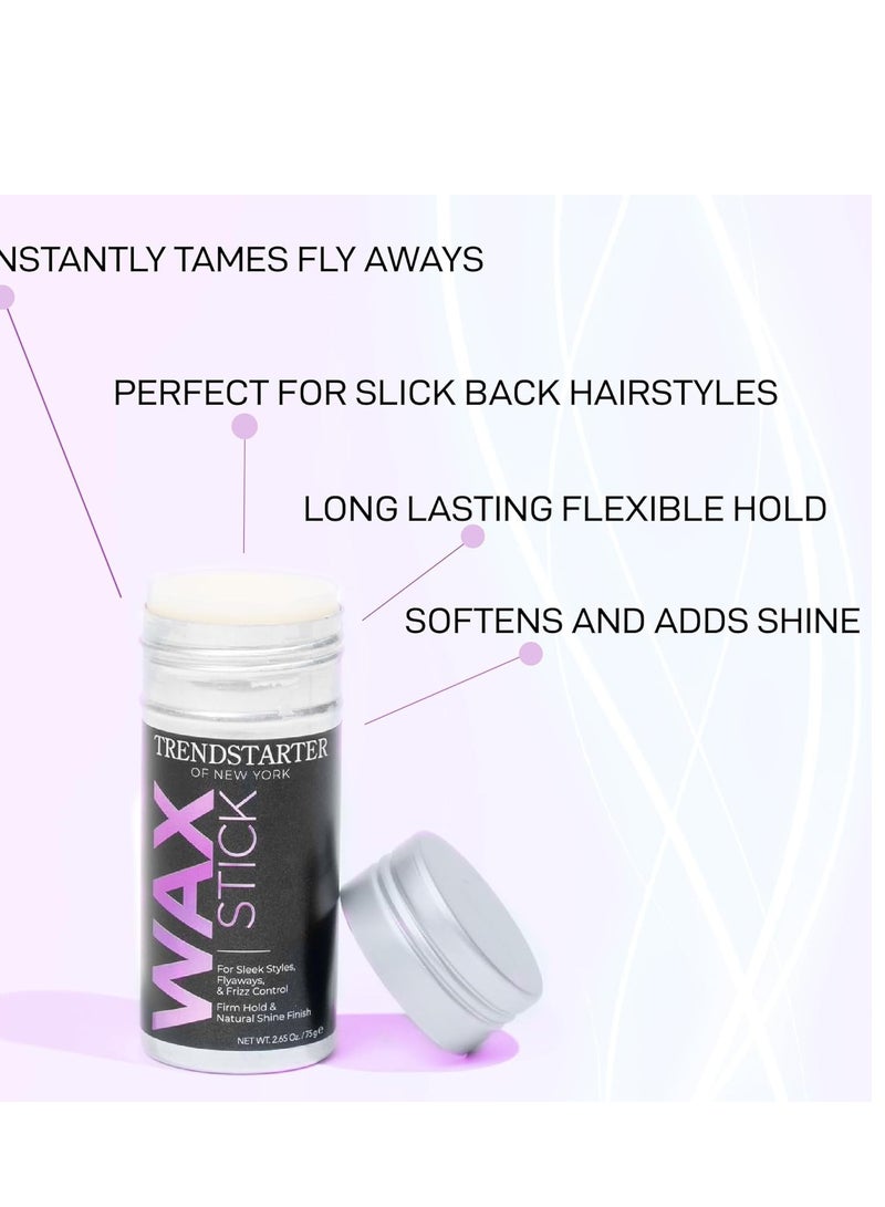 TRENDstarter TRENDSTARTER - HAIR WAX STICK (75g) - Frizz Control - Flyaway Control - Firm Hold & Natural Shine Finish for Slick Sleek Sophisticated Styles - Avocado Extract Infused - All-Day Hair Control - Image 2