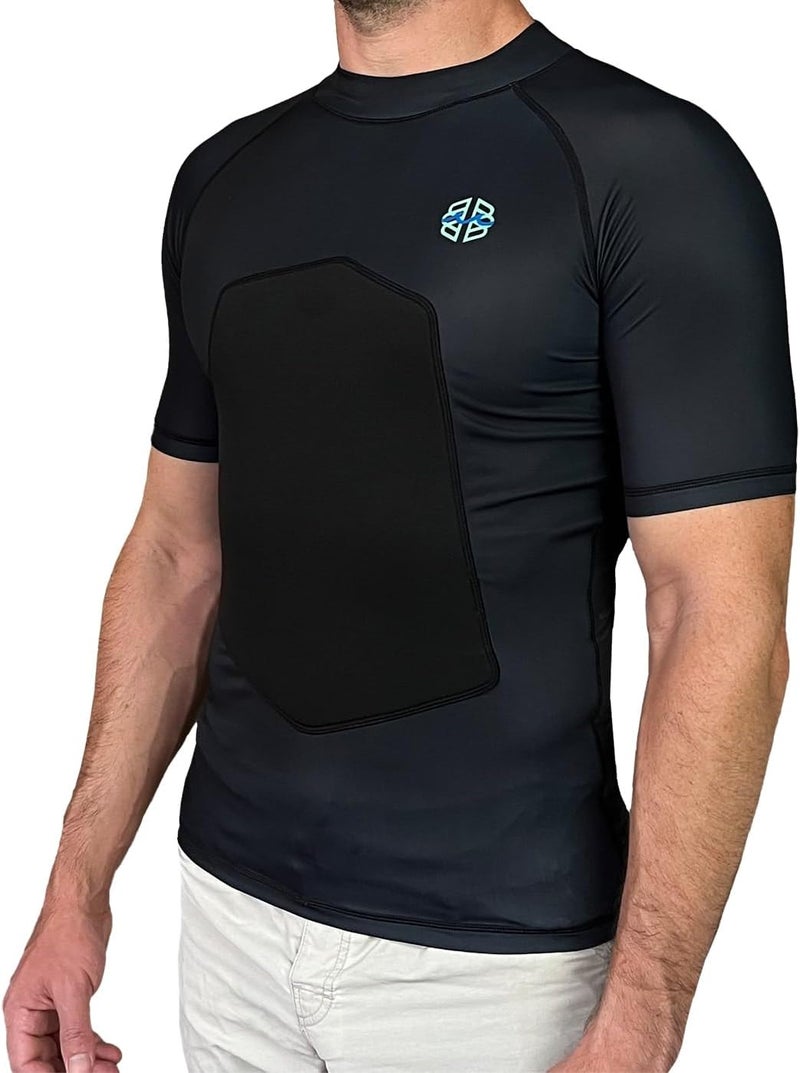 Ribby SPF 50+ Padded Rash Guard for Surfing, Boogie, Scuba - Image 1