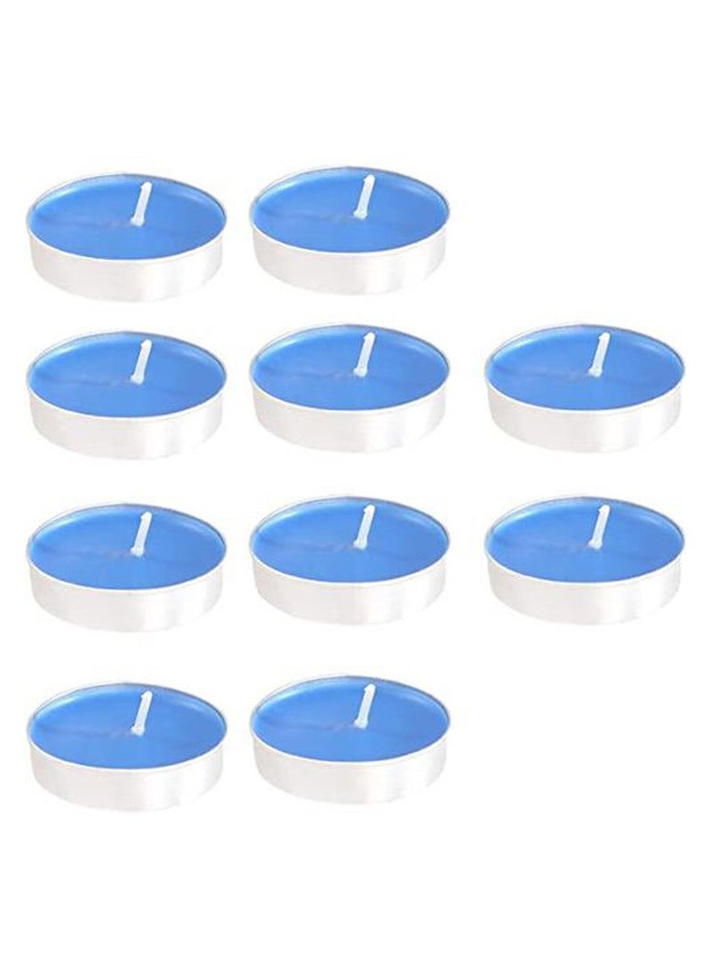 Generic 10 pieces of blue round candles  - Image 2
