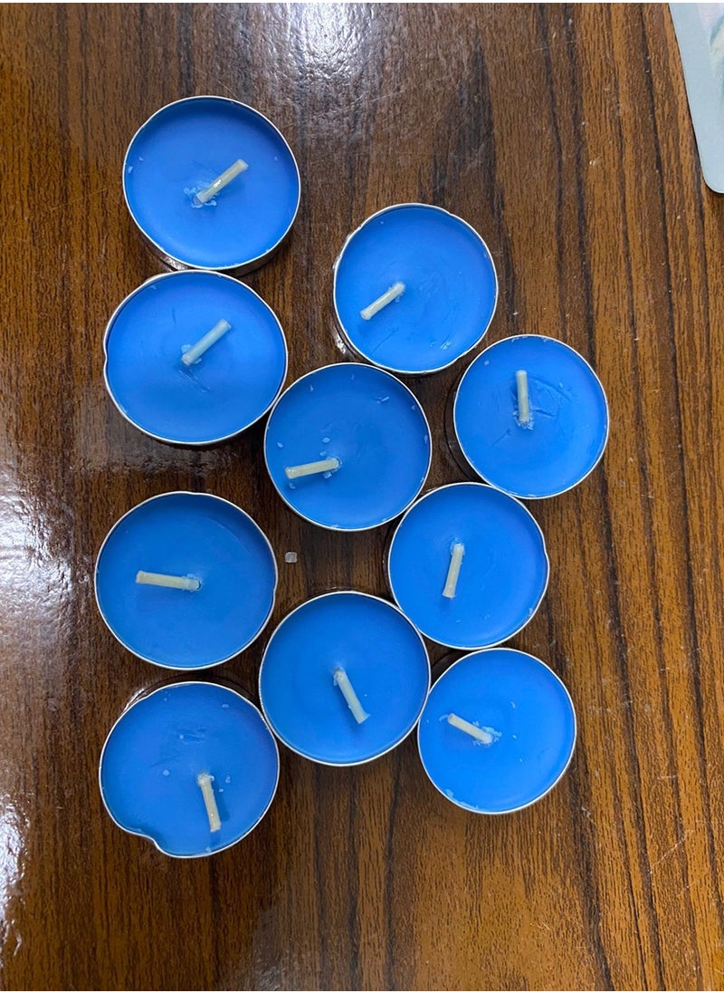 Generic 10 pieces of blue round candles  - Image 3