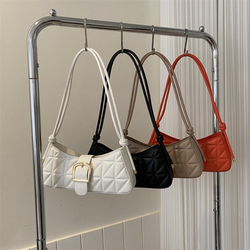 French Style Elegant Commuter Women'S Bag New Solid Color Simple Textured Underarm Bag Commuter Fashionable Shoulder Crossbody Handbag - Image 5