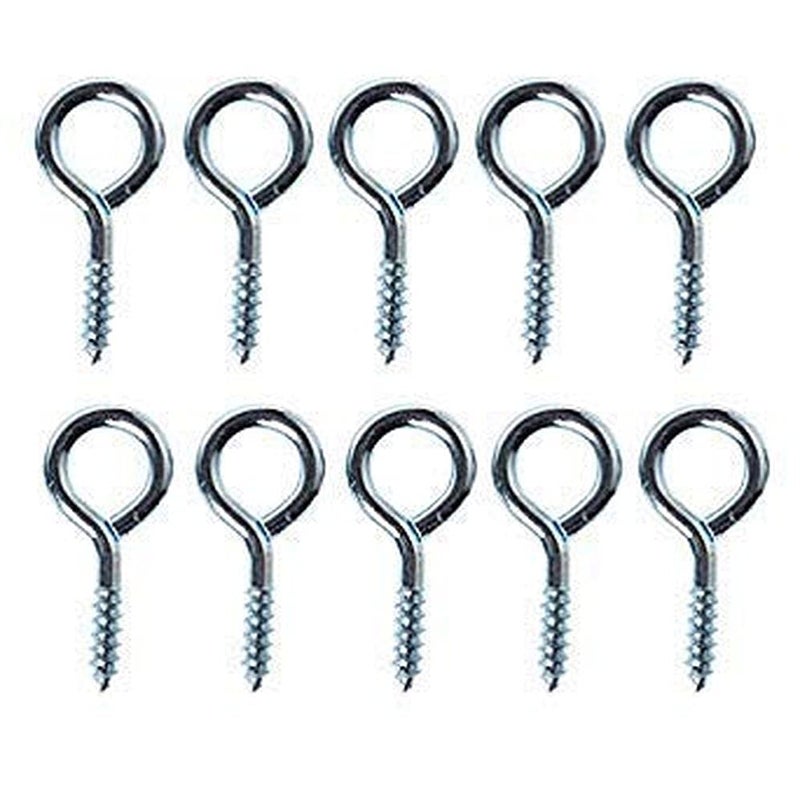 Diy Crafts CTDIYHI47513 1 Inch Small Screw Eyes Metal Eye Screw Hooks Self Tapping Screws Hook Ring Eyelet Hooks Silver 50 Piece Rust Proof Coating Gold - Image 5