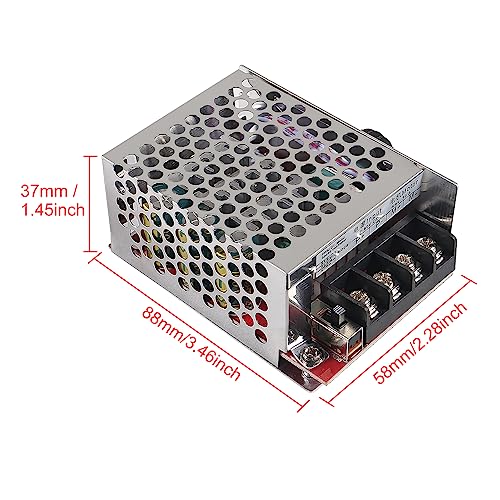 AEDIKO PWM DC Motor Speed Controller 7-70V 30A Switch Control 12V 24V 36V 48V with 30 Amp Fuse - Image 4