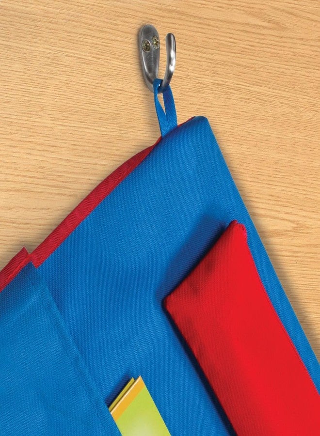 Really Good Stuff Deluxe Chair Pockets with Pencil Case, 6 Pack, Blue, Chairback Buddy, Classroom Chair and Seat Storage Organizer, Seat Sacks for Students and Classroom Organization - Image 3