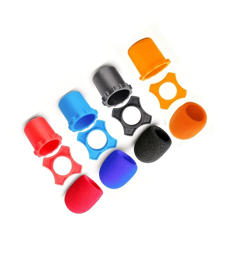 12pcs Non Slip Foam Microphone Covers With Silicone Rings For Stage KTV Podcasting - Image 3