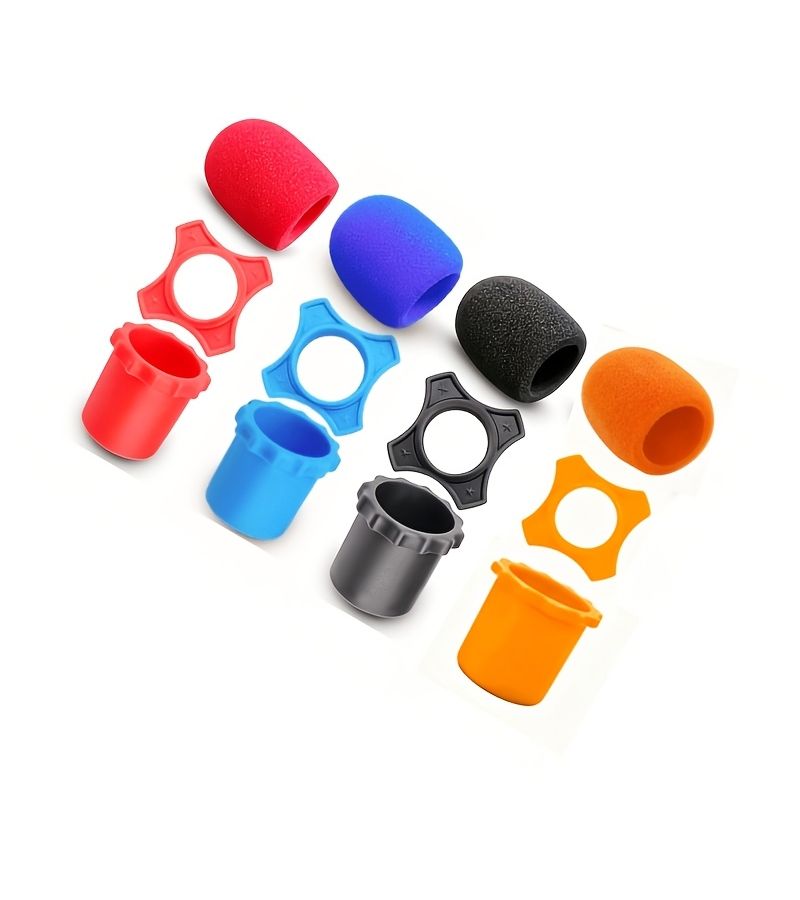 12pcs Non Slip Foam Microphone Covers With Silicone Rings For Stage KTV Podcasting - Image 5