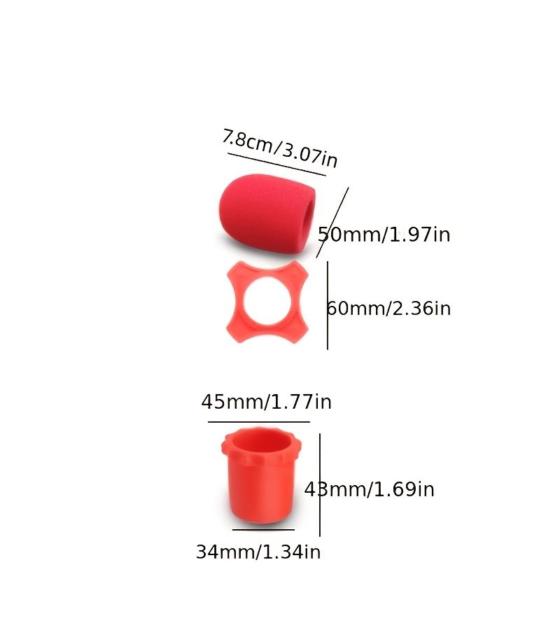 12pcs Non Slip Foam Microphone Covers With Silicone Rings For Stage KTV Podcasting - Image 2