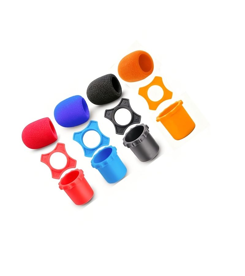 12pcs Non Slip Foam Microphone Covers With Silicone Rings For Stage KTV Podcasting - Image 4
