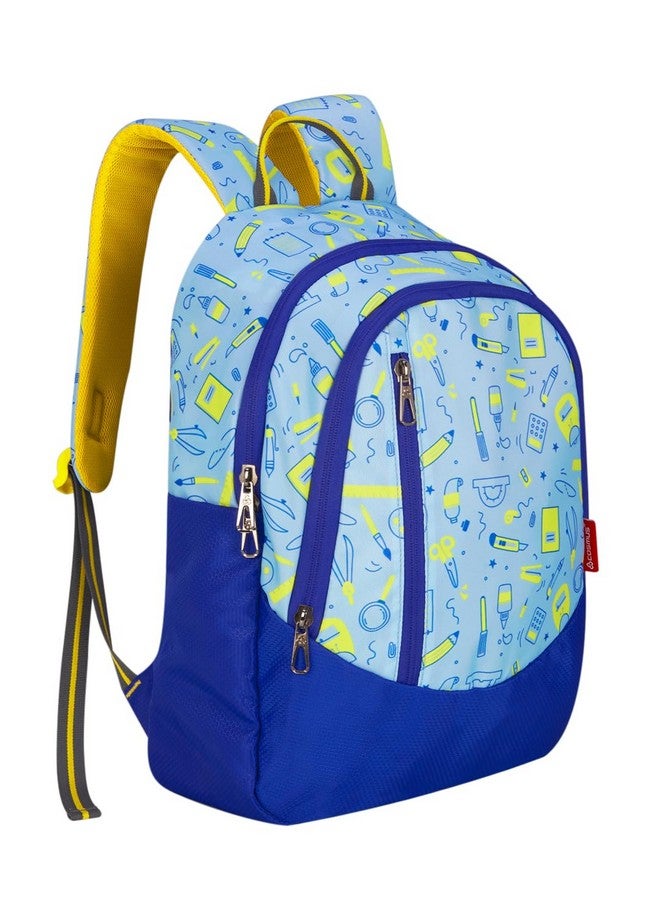 COSMUS Tiny Tots Artisto Printed School Bag Royal Blue 20L - 16 Inches Kids Backpack Ideal For Boys And Girls Of Age Group 2-5 Yrs | Students Casual Daypacks - Image 1