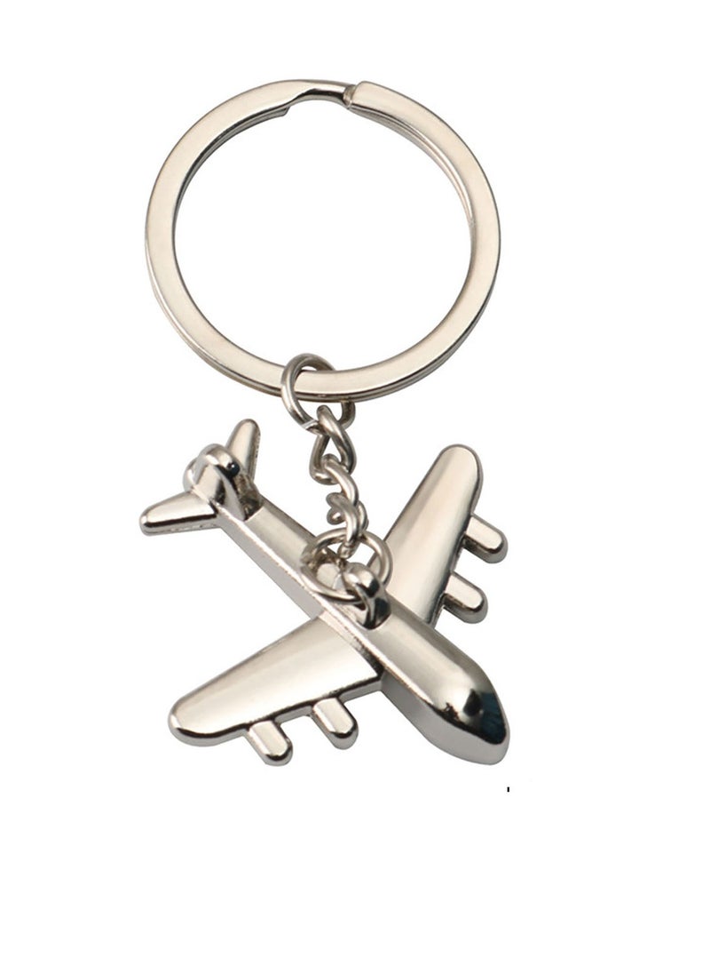 Generic Metal Airplane Keychain Aircraft Key Chain Airplane Key Ring 3D Aircraft Pendant Keyring  - Image 1