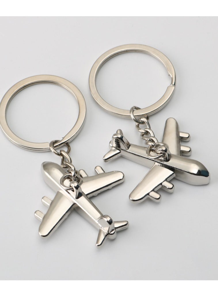 Generic Metal Airplane Keychain Aircraft Key Chain Airplane Key Ring 3D Aircraft Pendant Keyring  - Image 2