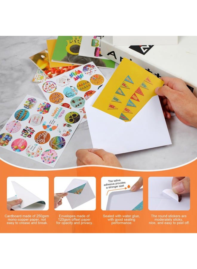 Joyberg 32 PCS Happy Birthday Cards Bulk with Envelopes, 4x6 Assorted Birthday Cards - Image 5
