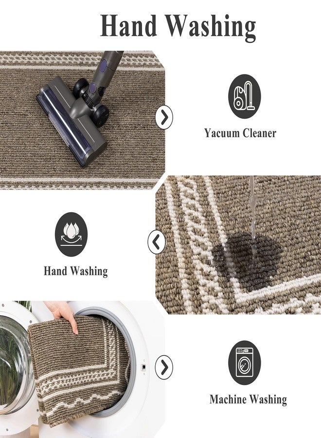 Ileading Indoor Door Mat 2x3ft, Absorbent Dog Muddy Paws Mats, Low-Profile Entrance Small Runner Carpet with Non-Slip Rubber Backing, Washable Inside Welcome Mat for Hallway,Entryway,Kitchen (Brown) - Image 5