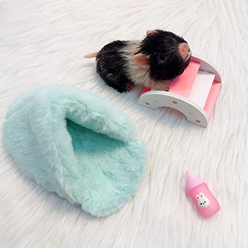 VOLOBE 5 Inches Silicone Piglet Soft Mini Realistic Silicone Animal with Silicone Piglet Accessories for Kids Boy Girl Birthday Luna - Image 1