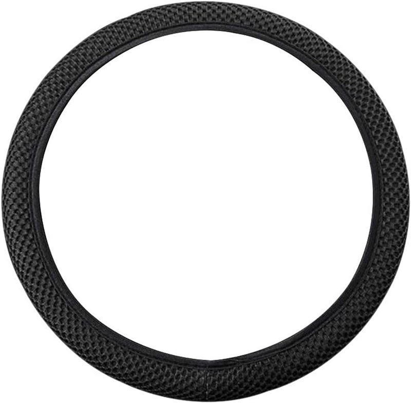 ELECDON Elastic Stretch Steering Wheel Cover, Universal 15 Inch Automotive Steering Wheel Cover, Microfiber Breathable Ice Silk, Anti Slip, Odorless, Warm In Winter And Cool In Summer (Black) - Image 1