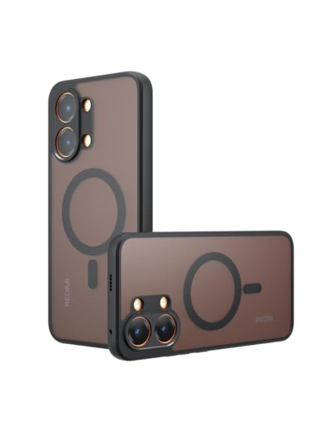 Magnetic Case for Xiao Mi Poco X8 Pro Max 5G Case [Compatible with Magsafe] Translucent Matte Back Shockproof Protective Phone Case for Xiao Mi Poco X8 Pro Max 5G Cover, Matte Black - Image 1