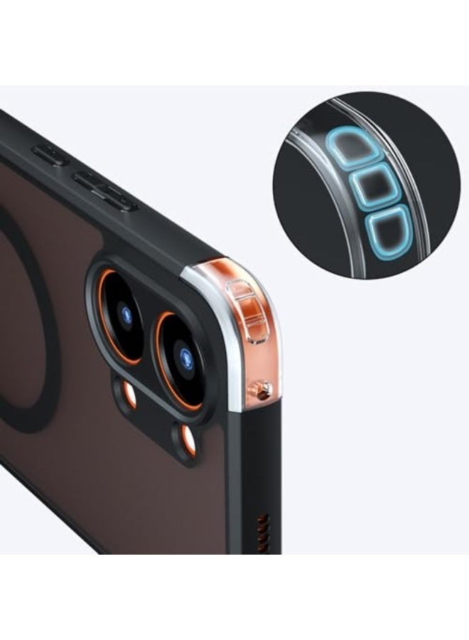 Magnetic Case for Xiao Mi Poco X8 Pro Max 5G Case [Compatible with Magsafe] Translucent Matte Back Shockproof Protective Phone Case for Xiao Mi Poco X8 Pro Max 5G Cover, Matte Black - Image 5