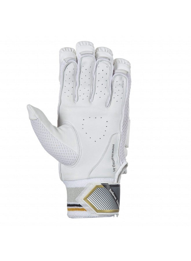 SG Savage Lite Cricket Batting Gloves | Color: White | Size: Mens, Right Hand | for Men & Boys | Material: Leather | Impact Protection & Enhanced Grip, Ventilation | Lightweight - Image 3