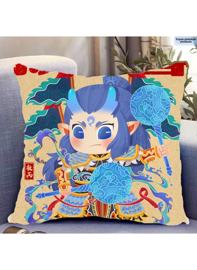 What Kind Of Pillow Around What Kind Of Pillow What Kind Of Magic Boy 2 Sea Ao Bing Ao Guang Ao Leap Shen Male Leopard Animation Gift Can Be-Specifications:4-Color:60*60cm (luxury)-bright Satin  - Image 1