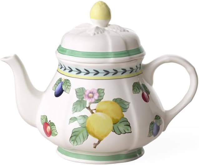 Villeroy & Boch Villeroy  Boch French Garden Fleurence Teapot 34 oz Premium Porcelain WhiteMulticolored  - Image 1