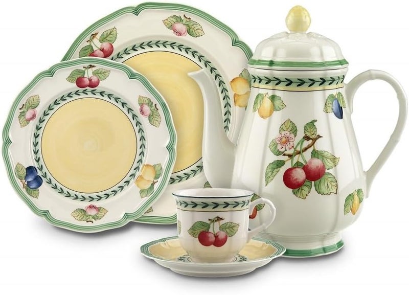 Villeroy & Boch Villeroy  Boch French Garden Fleurence Teapot 34 oz Premium Porcelain WhiteMulticolored  - Image 4