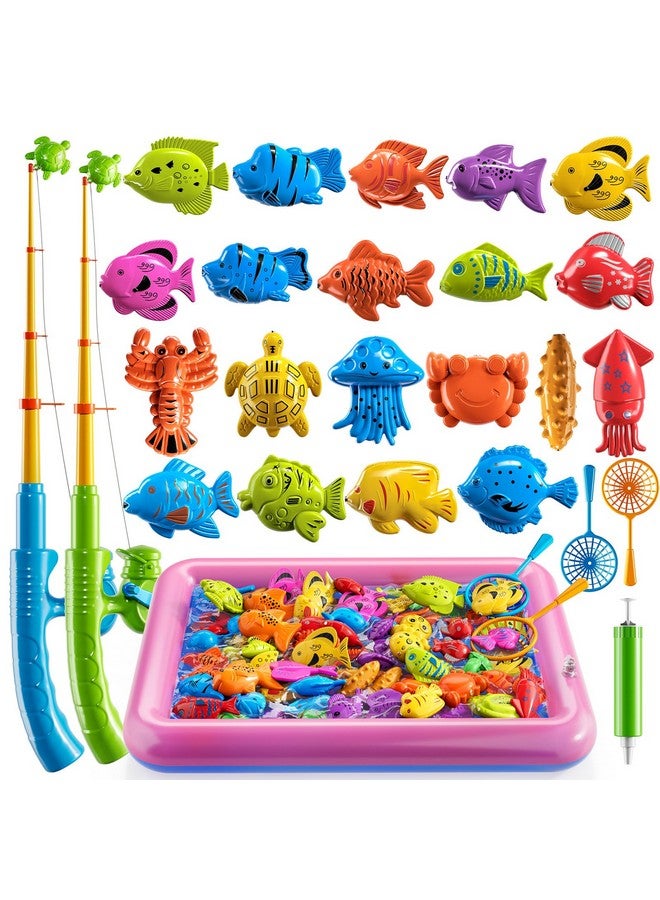TEMI Fishing Toy for Kids 3-8 Years Old, Bath Toy for Child, Magnetic Fishing Pole for Toddlers, Summer Water Toys for Boys and Girls, Outdoor and Indoor Toys, Gifts for Birthday and Holidays - Image 1