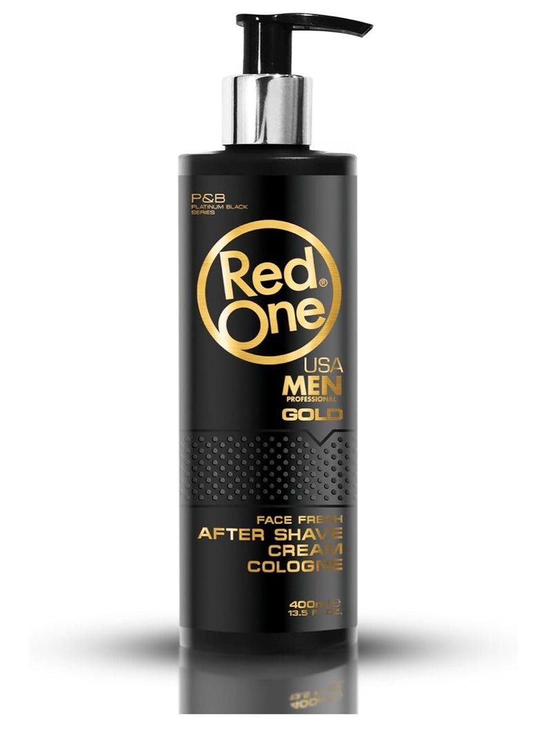 Red One Face Fresh After Shave Men Gold Cologne Cream 400ml