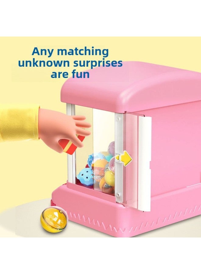 Children's Large Electric Doll Grabbing Machine Toy Sound And Light Coin Twist Egg Clip Doll Cartoon Animal Girl Play House-Specifications:Space-Color: Doll Machine +18 Balls +24 Coins - Image 4