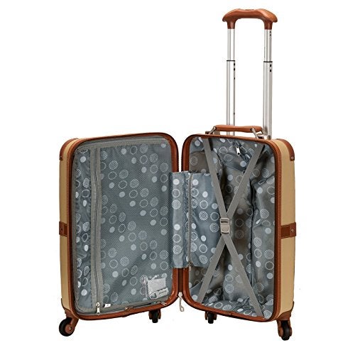 Rockland Stage Coach 20-Inch Rolling Trunk, Champagne - Image 2